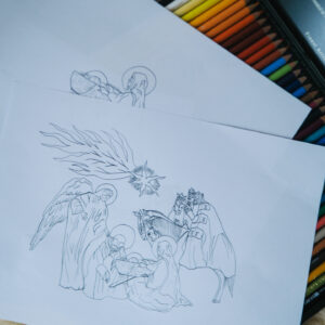 KOLOROWANKA szopka bożonarodzeniowa